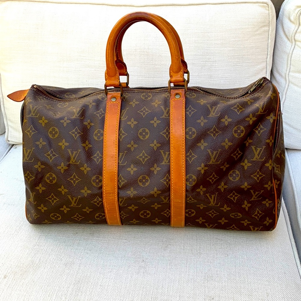 Louis Vuitton 45 monogram duffel bag.